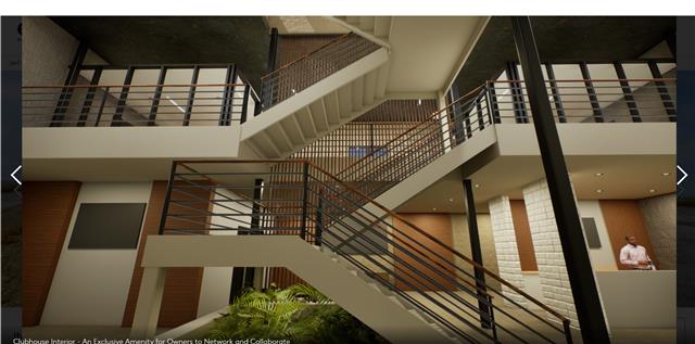 Clubhouse interior with grand staircase
