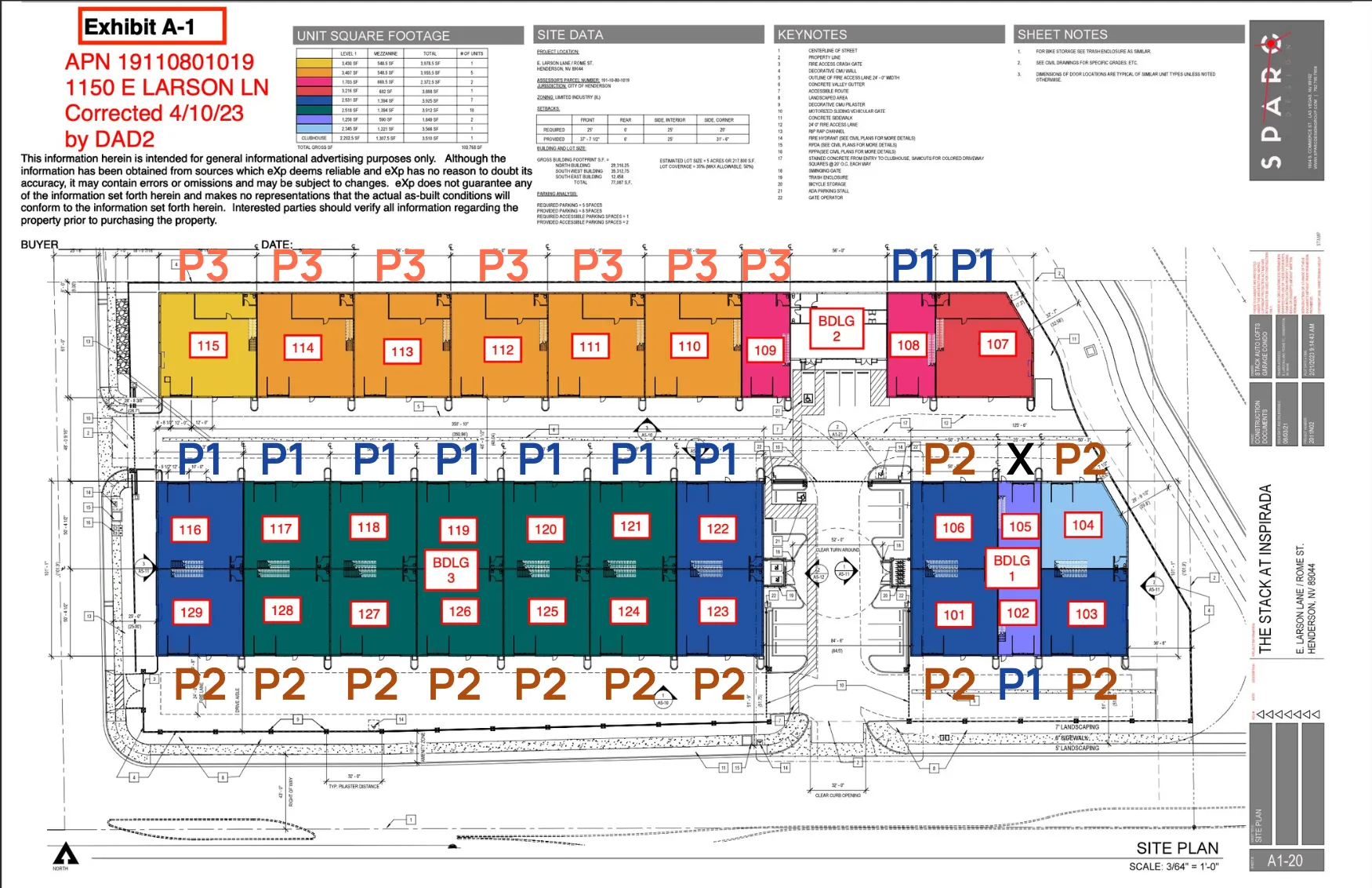 The Stack unit map showing all 29 units